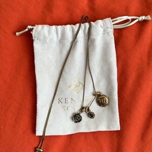 Kendra Scott Adjustable Brass Necklace with Charms